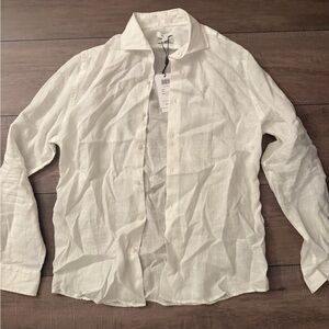 Reiss Ivory Linen Shirt